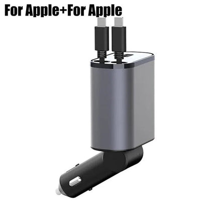 4-in-1 retractable fast car charger