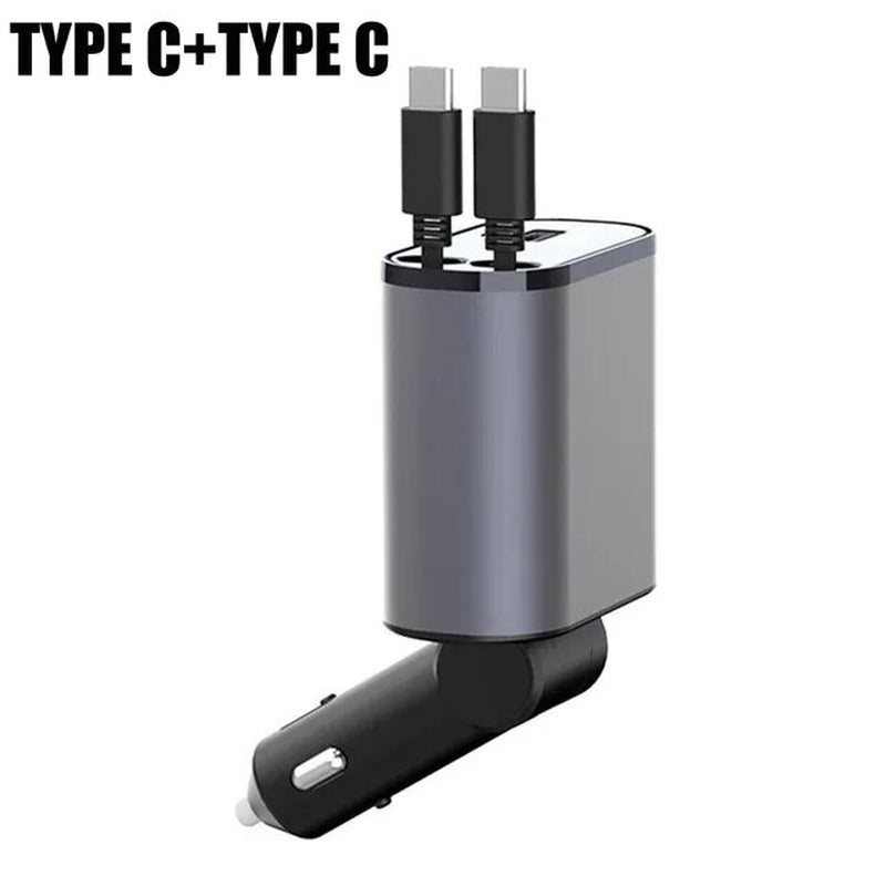 4-in-1 retractable fast car charger