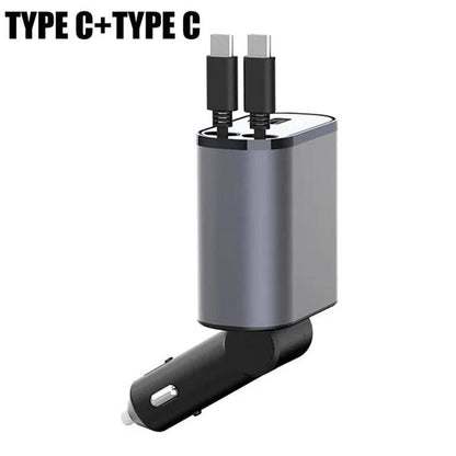 4-in-1 retractable fast car charger