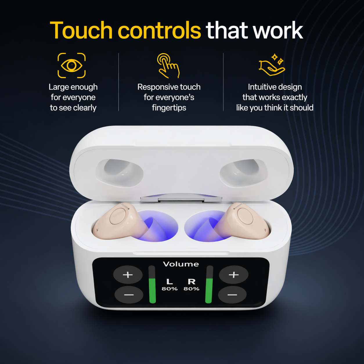 Ear-Hook Smart AI Hearing Aid – Hear Clearly, Regain Your Confidence