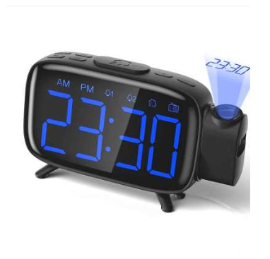 Digital projection alarm clock