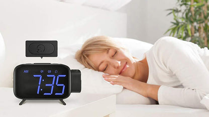 Digital projection alarm clock