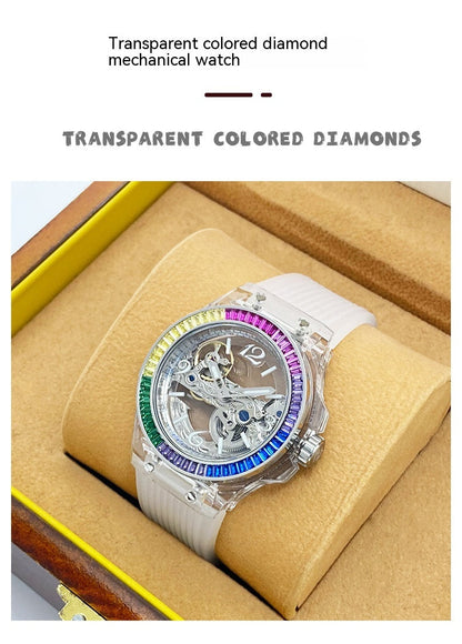 Hanboro 986-2 women's skeleton automatic mechanical watch