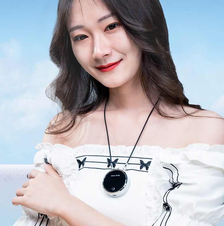 portable wearable air purifier necklace