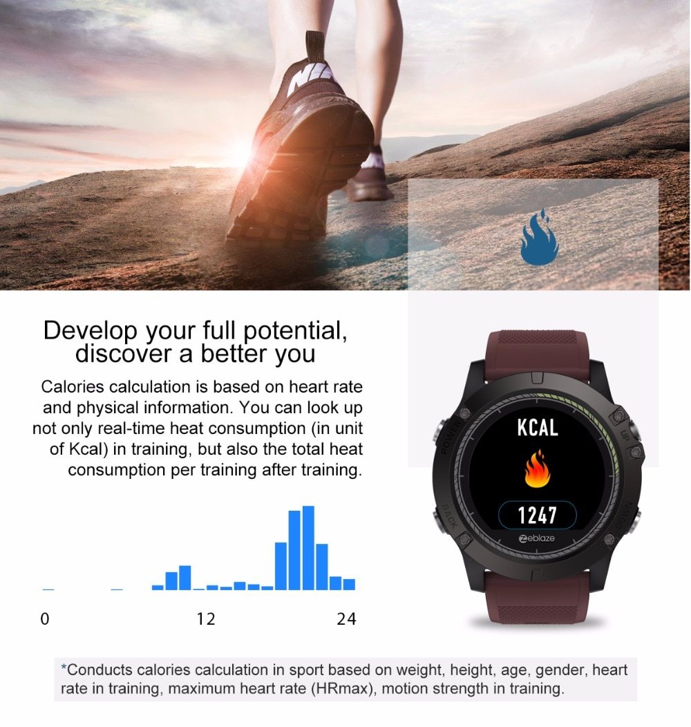 Zeblaze VIBE 3 HR rugged sports smartwatch