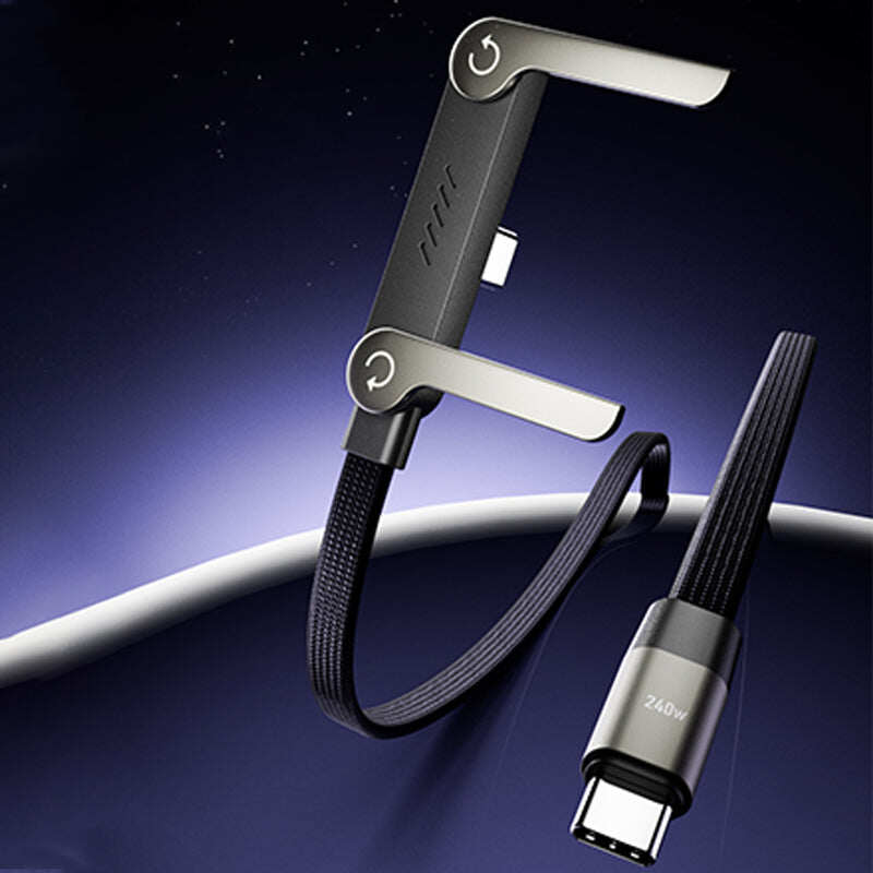240W Fast Charging Cable with Adjustable Phone Stand