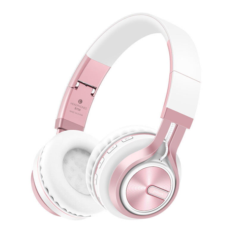 Black and blue BT-06 over-ear wireless headphones.