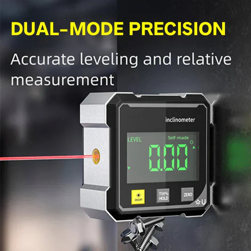🔥HOT SALE (50% OFF)🔥4-Side Magnetic Digital Angle Gauge with Laser