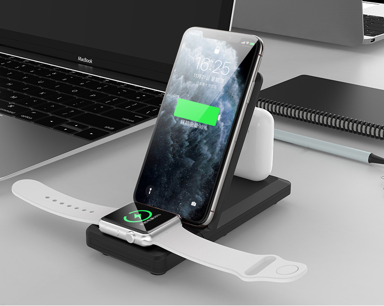 KSIX 3-in-1 15W Wireless Charger