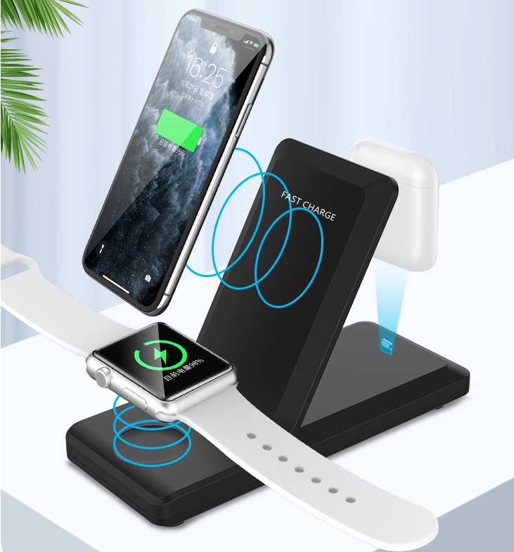 KSIX 3-in-1 15W Wireless Charger