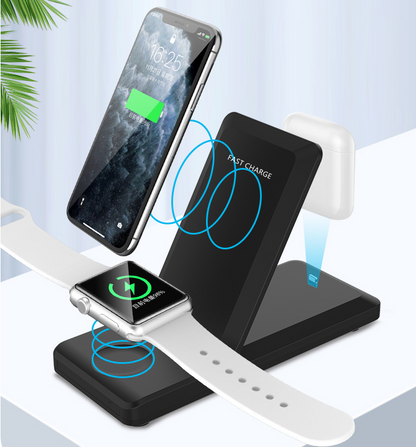 KSIX 3-in-1 15W Wireless Charger