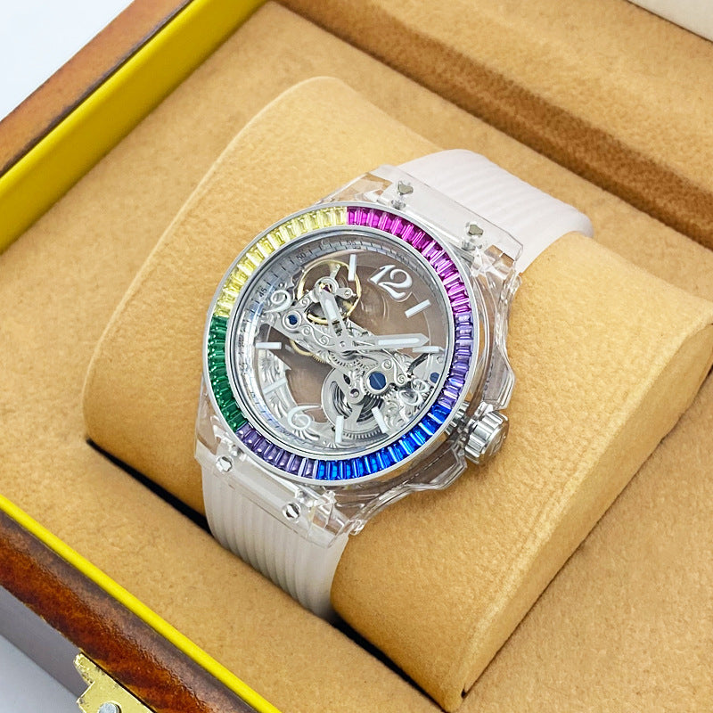 Hanboro 986-2 women's skeleton automatic mechanical watch