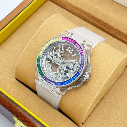 Hanboro 986-2 women's skeleton automatic mechanical watch