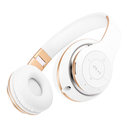 Black and blue BT-06 over-ear wireless headphones.