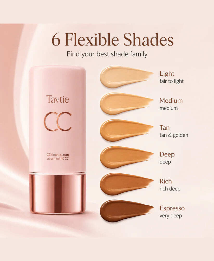 CC Color-Correcting Tinted Serum – Lightweight, Shade-Adaptive Coverage with 24H Hydration & 16H Waterproof Wear