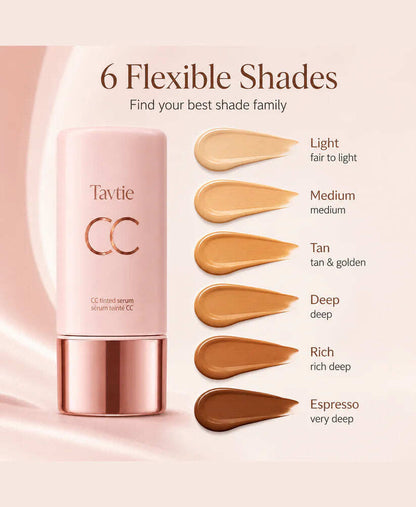 CC Color-Correcting Tinted Serum – Lightweight, Shade-Adaptive Coverage with 24H Hydration & 16H Waterproof Wear