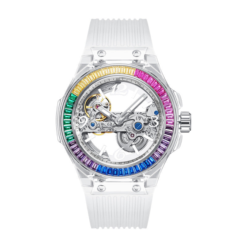 Hanboro 986-2 women's skeleton automatic mechanical watch