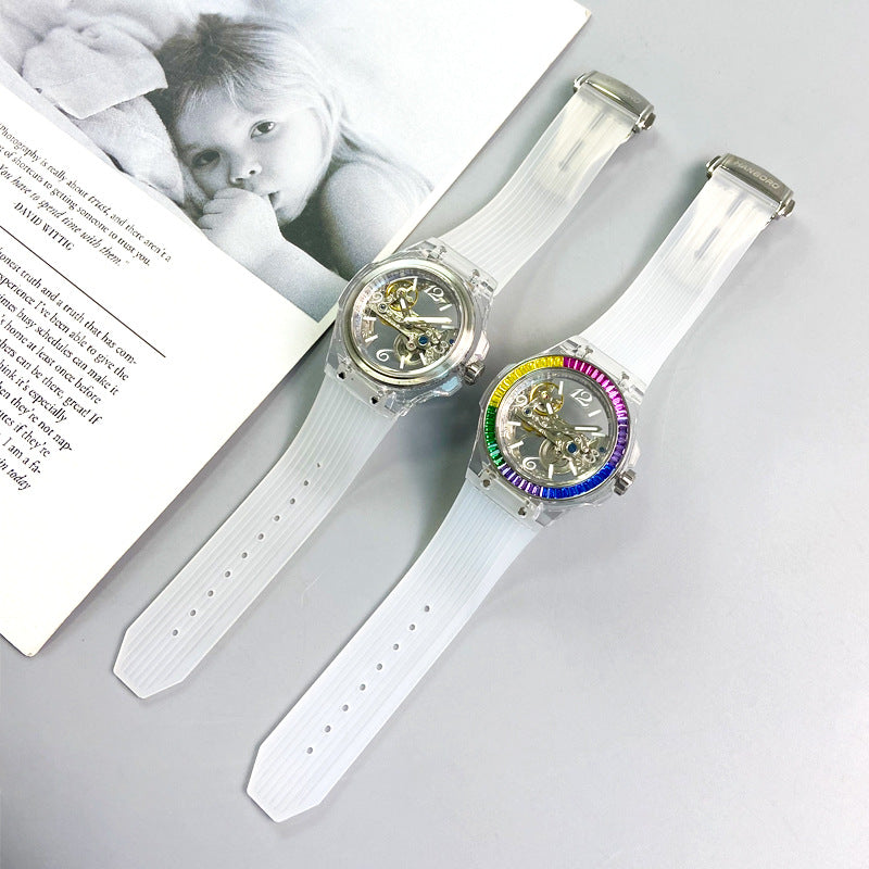 Hanboro 986-2 women's skeleton automatic mechanical watch