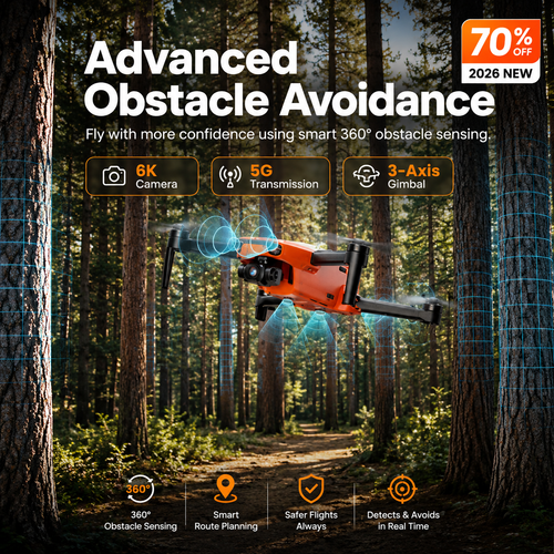 🔥Last Day Sale 70% OFF🚁2026 New Professional Drone | 6K Camera | 5G | 3-Axis Gimbal | 360° Obstacle Avoidance Technology