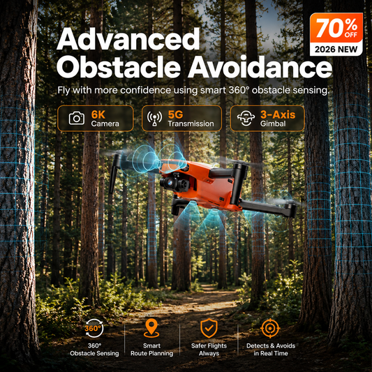 🔥Last Day Sale 70% OFF🚁2026 New Professional Drone | 6K Camera | 5G | 3-Axis Gimbal | 360° Obstacle Avoidance Technology