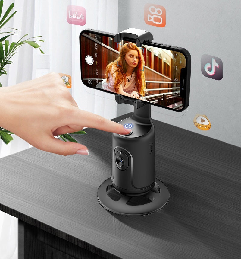 AI Smart Gimbal: 360° Auto Face Tracking Phone Holder.