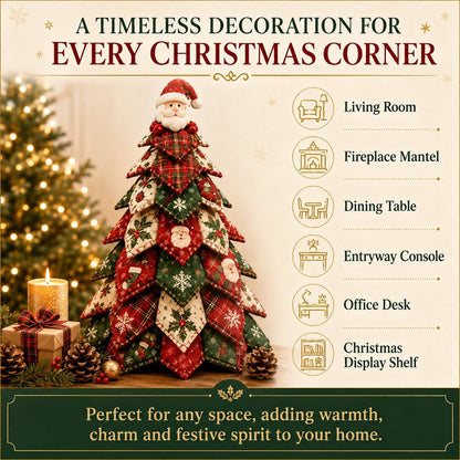 🔥LAST DAY 50% OFF - 🎄🧵DIY Quilted Christmas Tree Kit – Handmade Fabric Holiday Tabletop Tree Decor