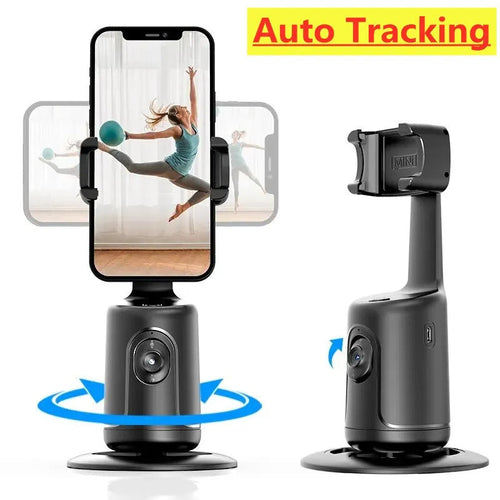 AI Smart Gimbal: 360° Auto Face Tracking Phone Holder.
