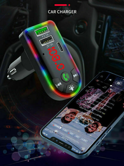 Bluetooth 5.0 FM transmitter and car MP3 player.