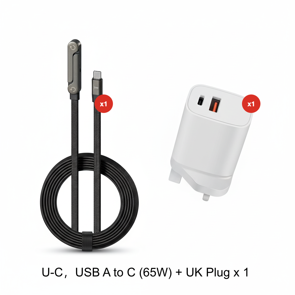 240W Fast Charging Cable with Adjustable Phone Stand