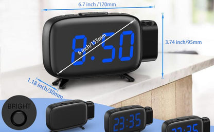 Digital projection alarm clock