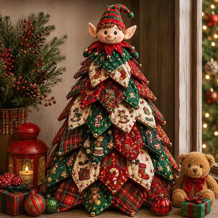 🔥LAST DAY 50% OFF - 🎄🧵DIY Quilted Christmas Tree Kit – Handmade Fabric Holiday Tabletop Tree Decor