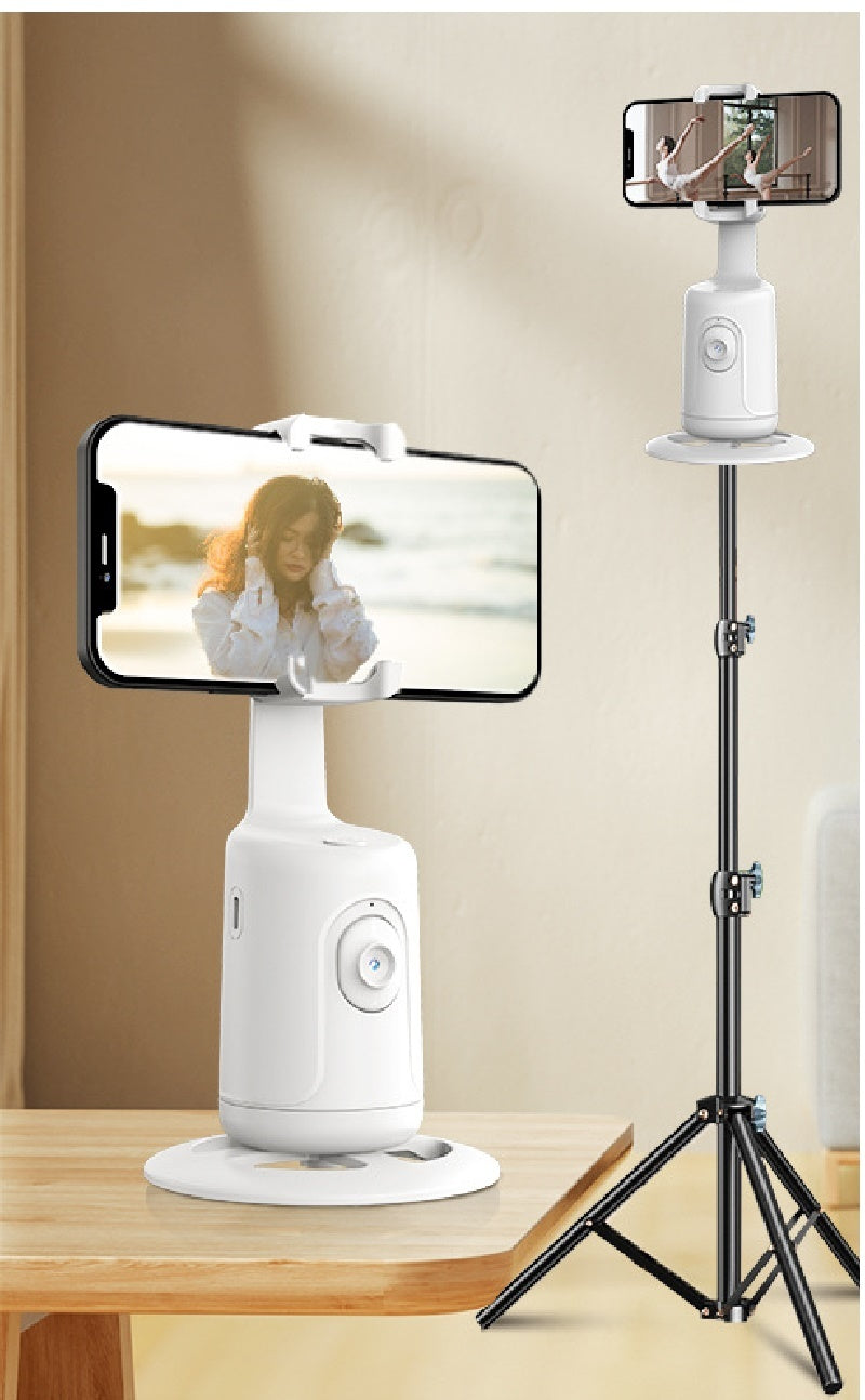 AI Smart Gimbal: 360° Auto Face Tracking Phone Holder.
