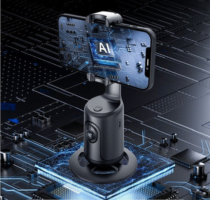 AI Smart Gimbal: 360° Auto Face Tracking Phone Holder.
