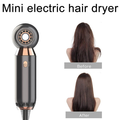Portable, leafless hair dryer