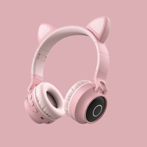 Pink headphones