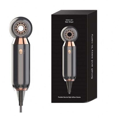 Portable, leafless hair dryer