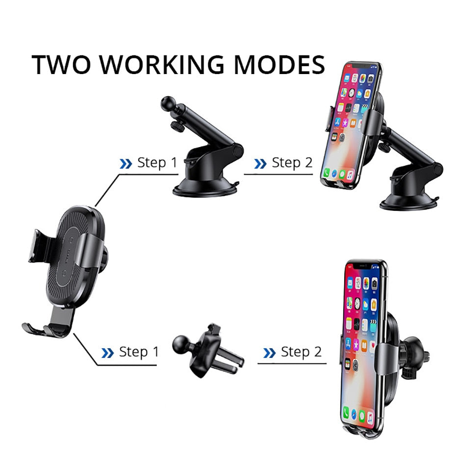 2 in1 Wireless Car Charger
