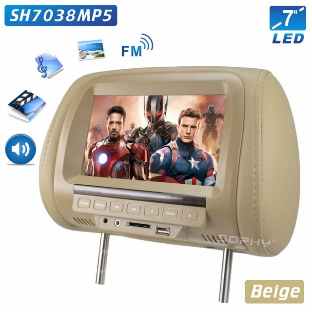 Universal 7 Inch Headrest Monitor