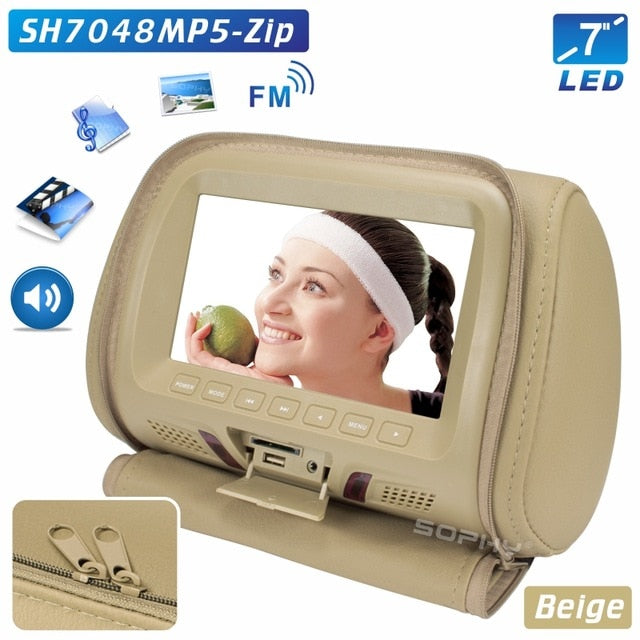 Universal 7 Inch Headrest Monitor
